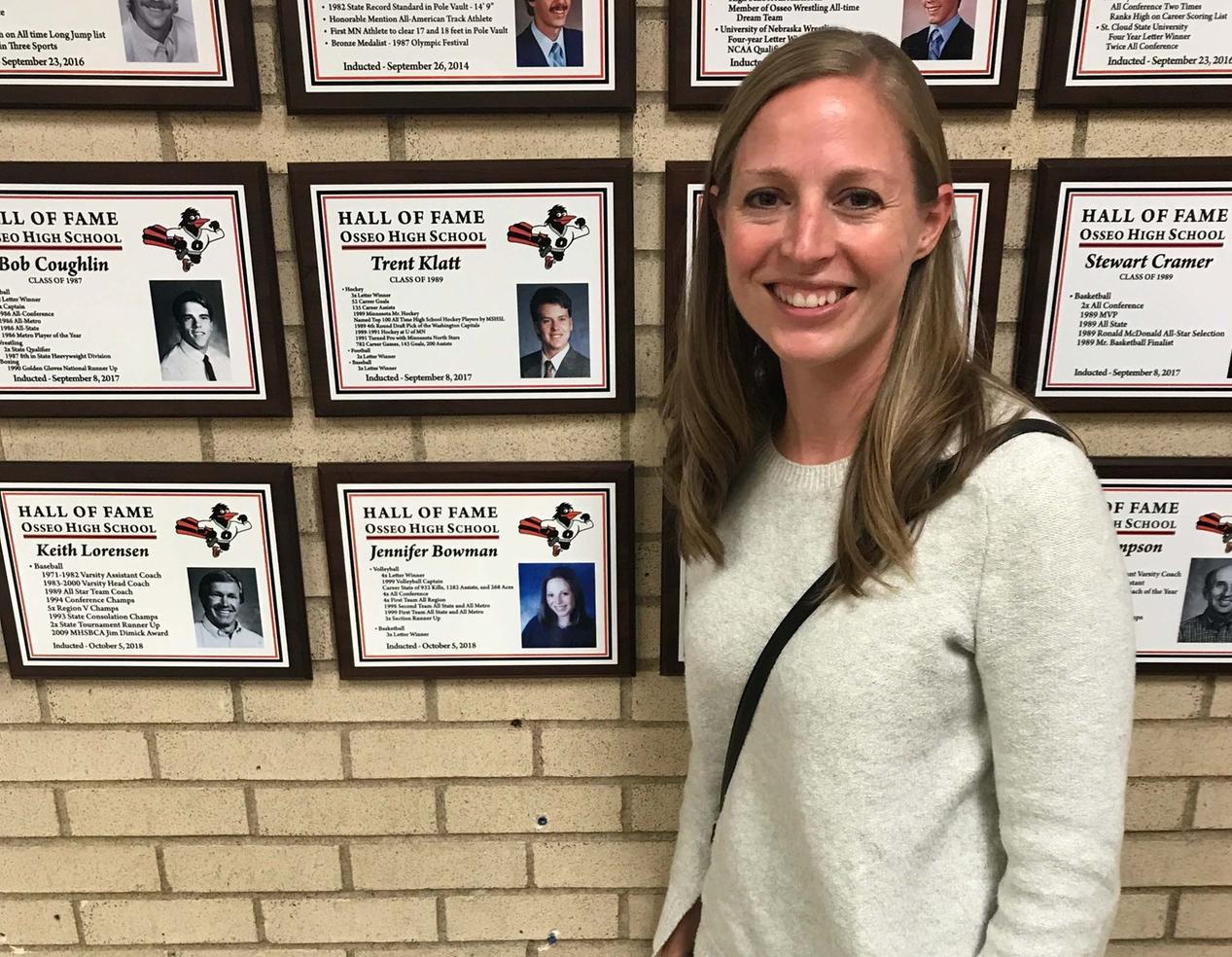 Blue Knights Volleyball Coach, Jen Bowman, Inducted into Osseo Senior High Hall of Fame